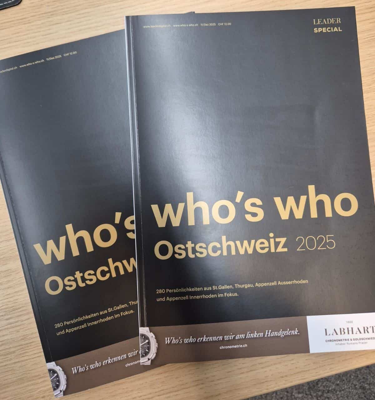 BVS - BVS im «Who is Who Ostschweiz»: Eine Auszeichnung für nachhaltige Bildung