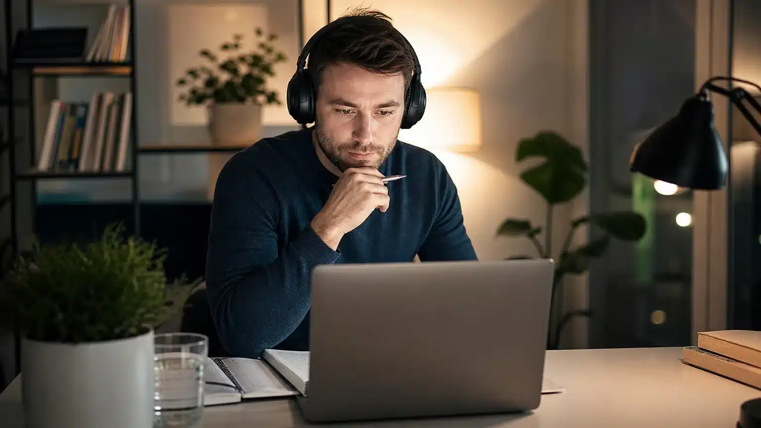 Studierende nimmt online an einer aufgezeichneten BVS-Lektion teil